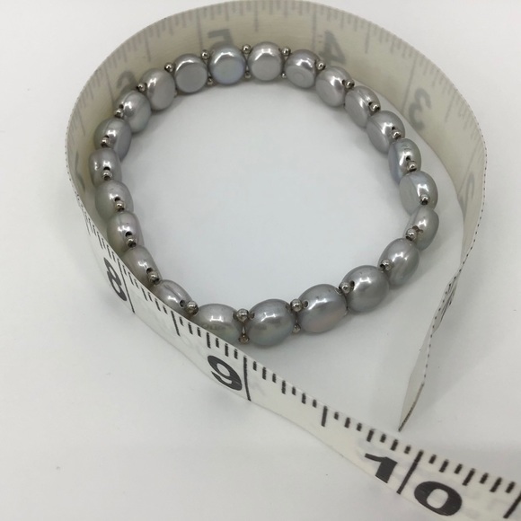 Pink, Grey, White Simulated Pearl Bracelet Set - Picture 14 of 14